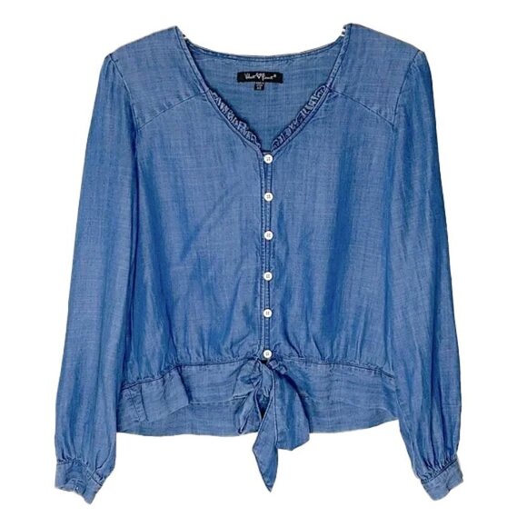❤️ VELVET HEART Denim Blue Blouse Size XS - Picture 1 of 5